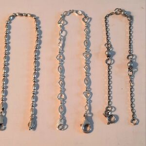 Elegant  925 Sterling  Silver Bracelet Set